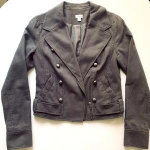 Frenchi gray green militarily style jacket, size M